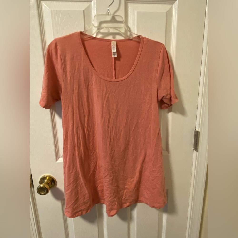 Lularoe Perfect T, Salmon Pink Solid, XS